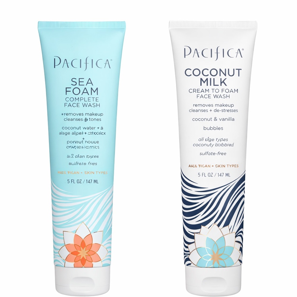 Pacifica Sea Foam & Coconut Milk Face Wash Duo